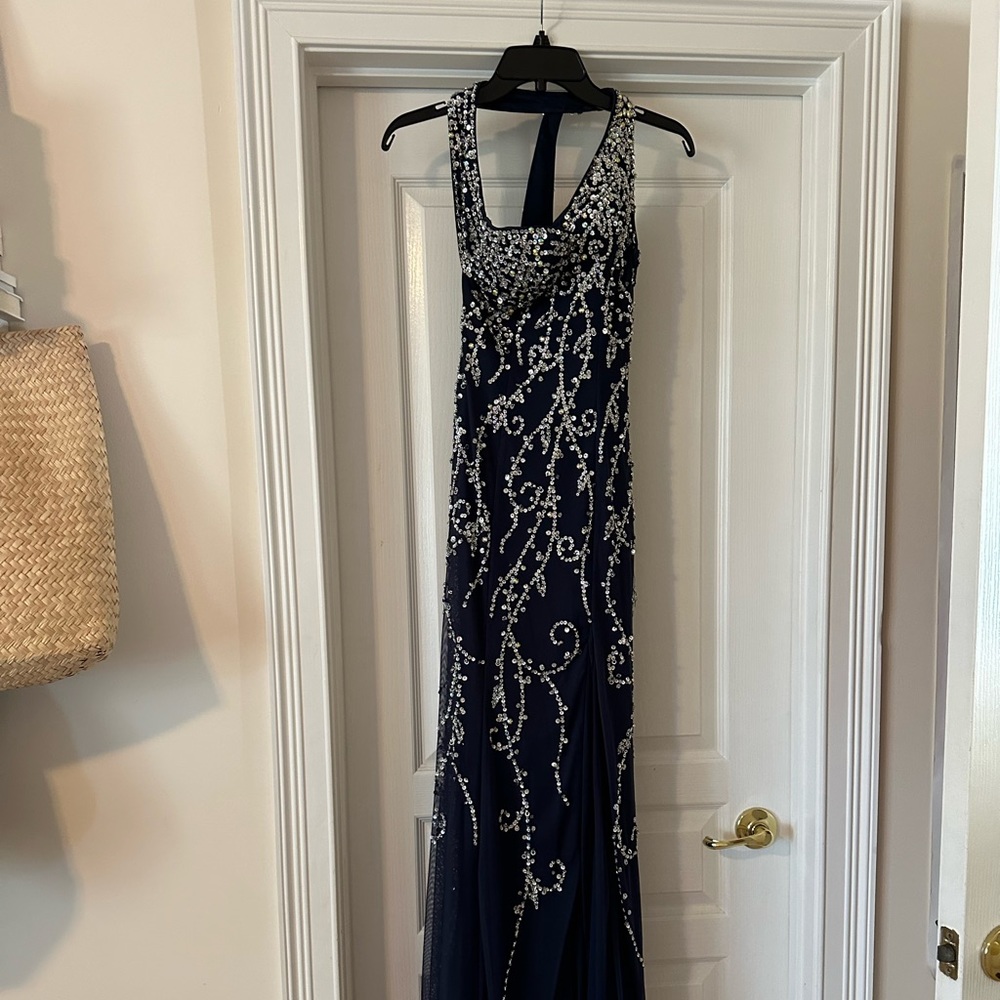 Navy blue prom dress size 2